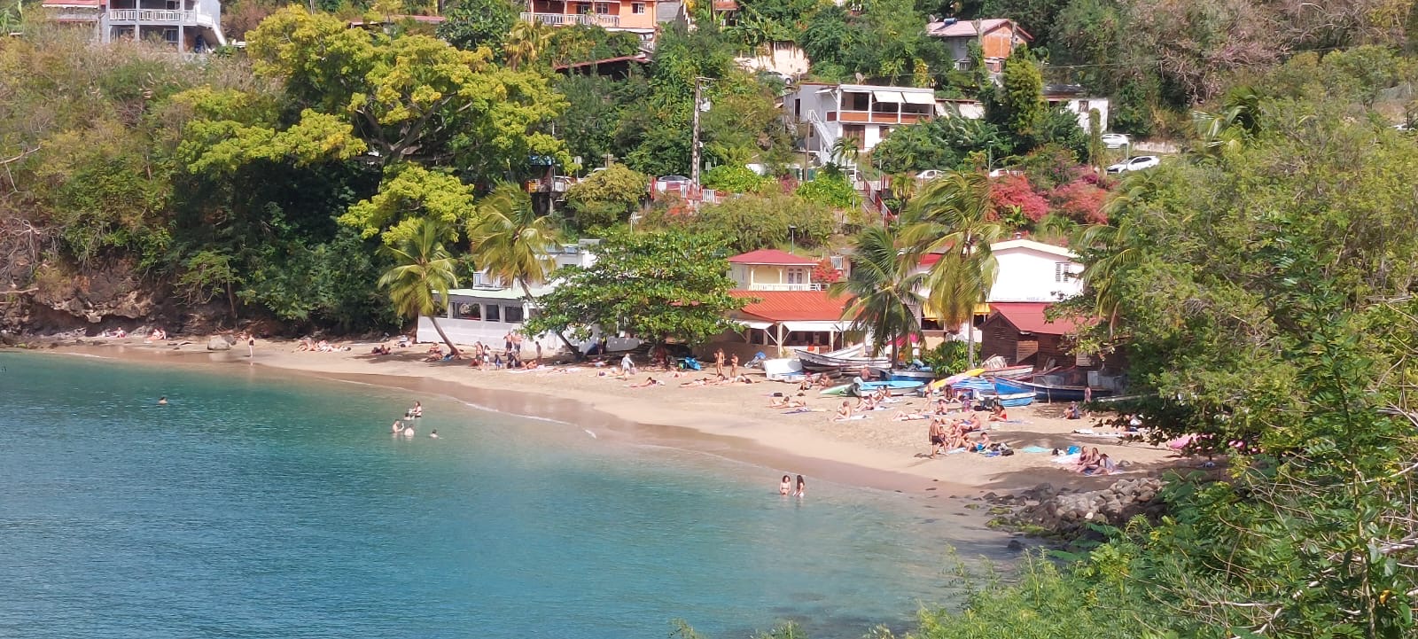 Vue de la plage de l'Anse Dufour