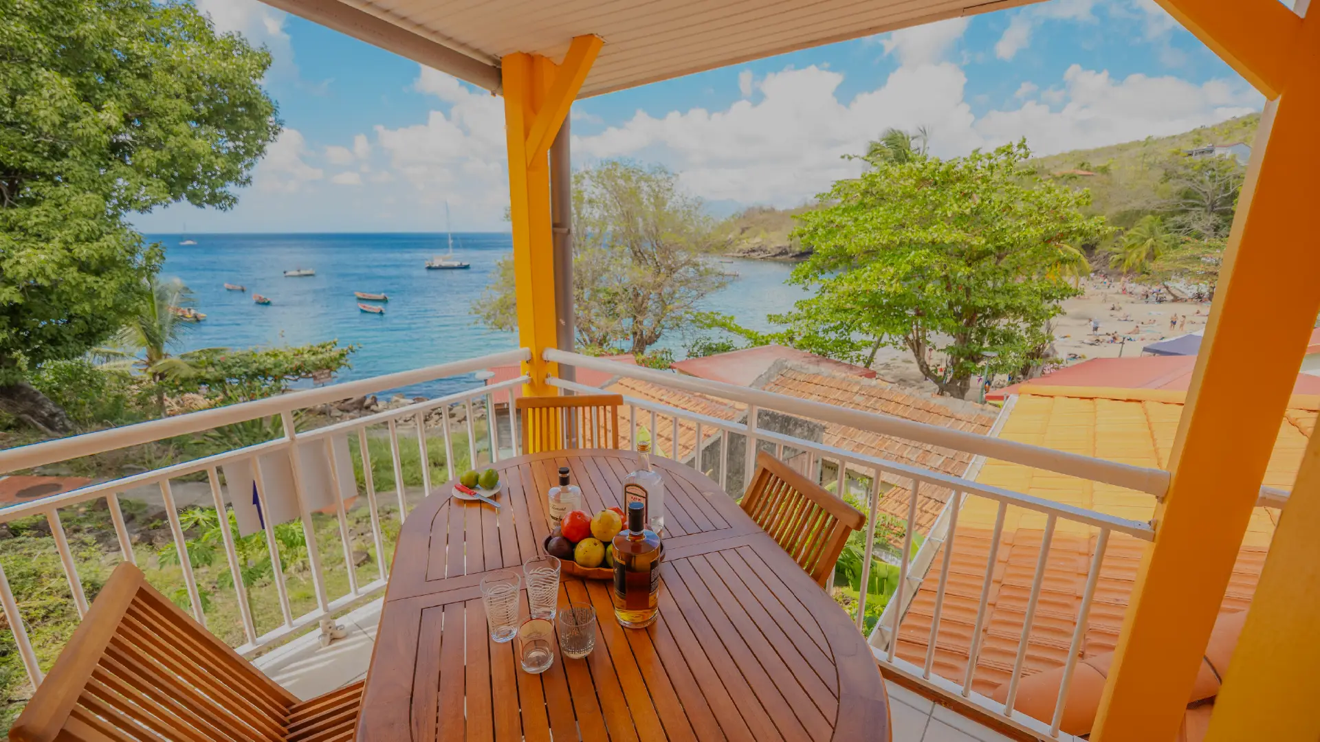 Vue mer depuis la villa à Anse Dufour